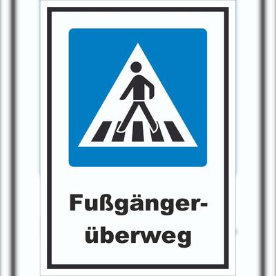 HB-Druck Fußgängerüberweg Schild A5 (148x210mm)