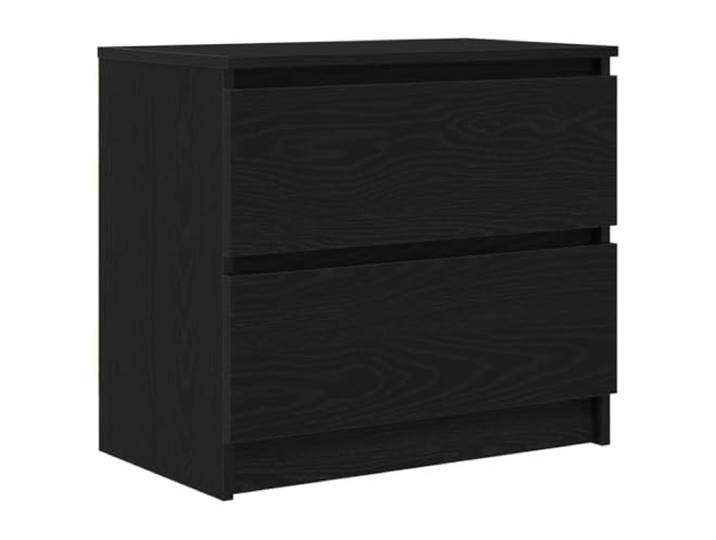 hliofuir TV-Schrank Schwarz 60x35x54 cm Lowboard mit 2 Schubladen Kompakter Phonoschrank für Wohnzimmer und Schlafzimmer mit reichlich Stauraum für Medien und stabilem Oberdeck.