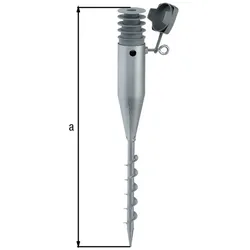 Einschraubbodenhülse feuerverz. 570 mm