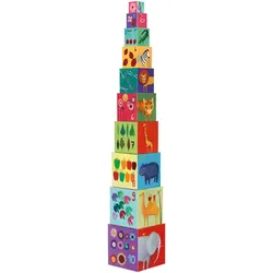 Djeco Pyramide Natur und Tiere (10 Würfel)
