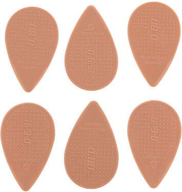 D-Grip Picks Balkan Form Nylon L.Brown 0,80 Braun