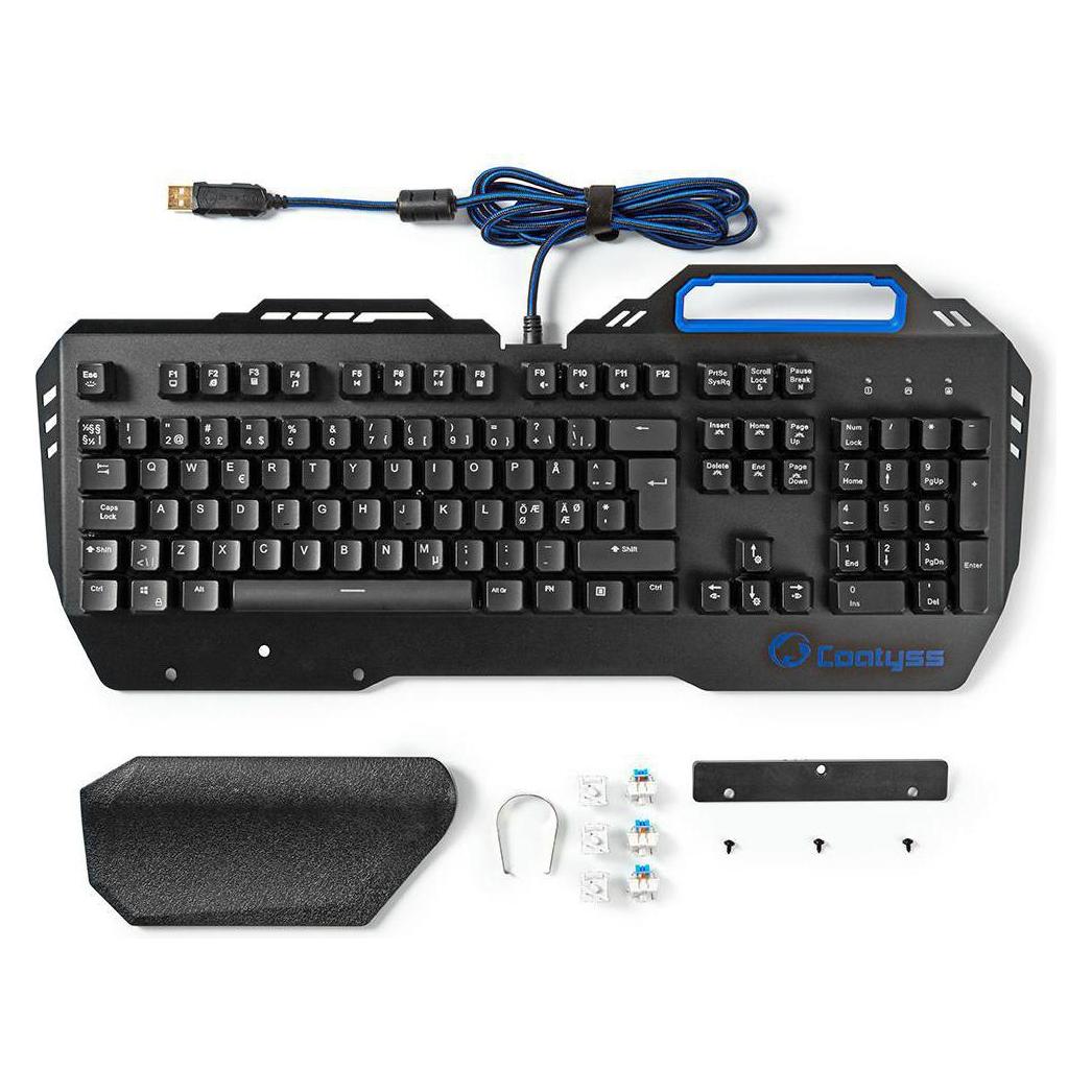 Nedis Gaming - Tastatur - Hintergrundbeleuchtung (Eng. Int., Kabelgebunden) (GKBD400BKND)