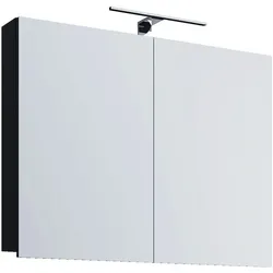 VCM Morgenthaler Spiegelschrank »VCB 1« 80 cm LED Beleuchtung schwarz