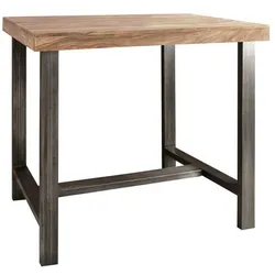 WOLFMÖBEL Bartisch Yoga 120 x 55 cm Holz Braun Sheesham