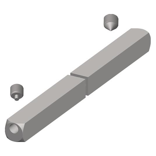 Tecwerk Panikstift NW-400-92 Vierkant 9 mm geteilter Vollstift (Türgriff) (2000300038)