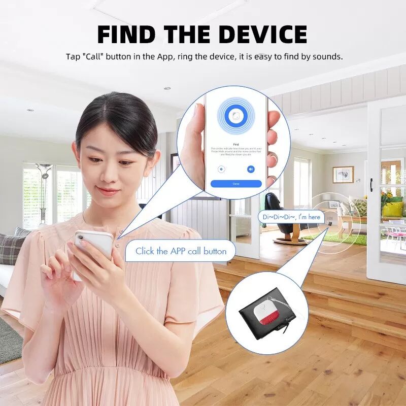 INF Traceur Anti-Perte Bluetooth Vert : Localisateur Bidirectionnel pour Clés, Sacs et Plus