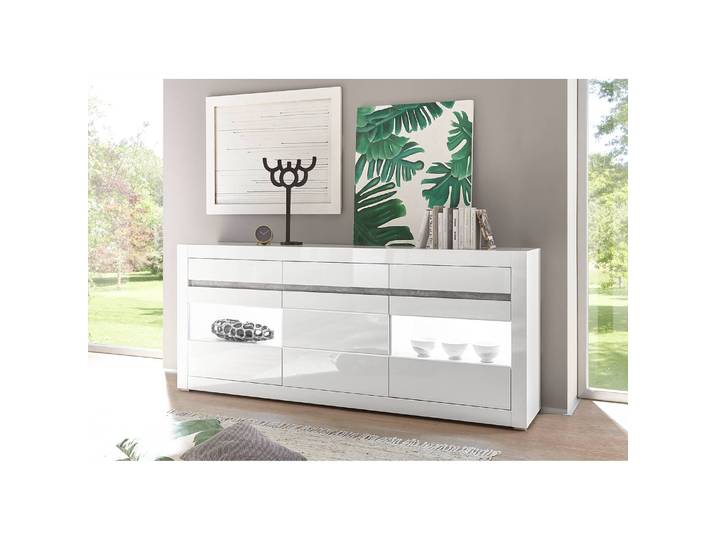 Sideboard II 217 x 90 x 42cm Weiß