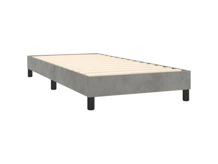 Sommier à ressorts de lit - Yanjiibuy - Gris clair - 90x190 cm - Velours