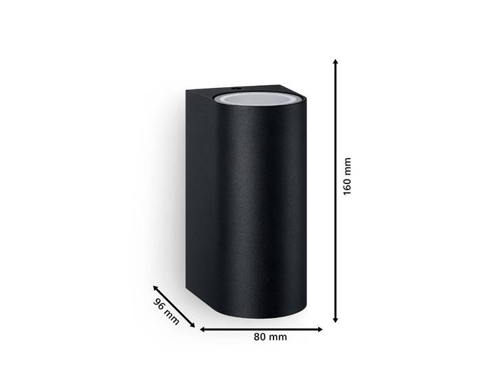 Philips Außenwandleuchte Nightingale, schwarz, Aluminium, Modern