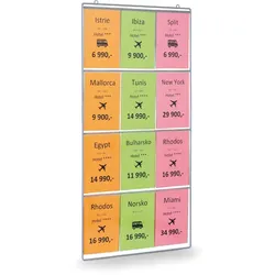Taschen für Flyer in Schaufenstern, 12x A4