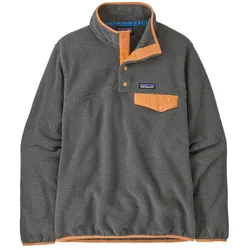 Patagonia Damen Lightweight Synchilla Snap-T Pullover - XS - Nickel w/Vivid Apricot