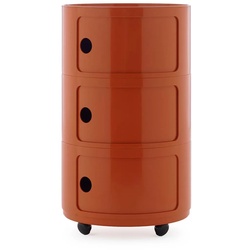 Componibili New Big Container Orange Mit Rollen 3 Elemente