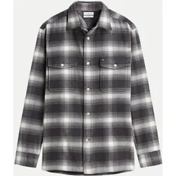 Overshirt mit Karo-Muster Grau L