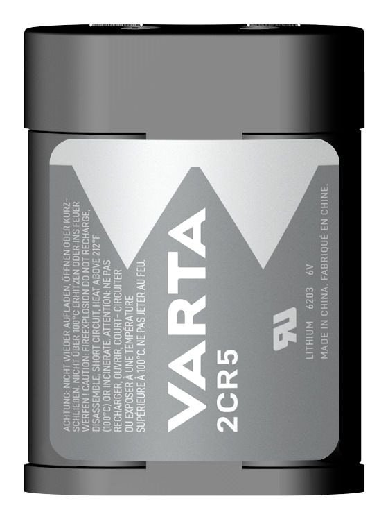 Varta Batterien 2CR5 Lithium Rundzelle, 1 Stück, 6V, Spezialbatterien für elektronische Geräte, mit langanhaltender, höchster Leistung 06203 301 401