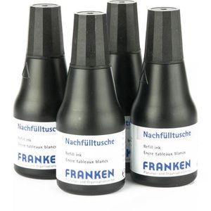 Franken Nachfülltusche Z1911 10, schwarz, für Boardmarker, Tropfensystem, 4 x 25ml / 100ml