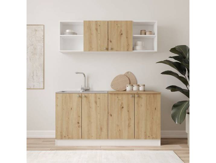 Ensemble de cuisine haaus Sena Chêne artisan/Blanc L 160 cm