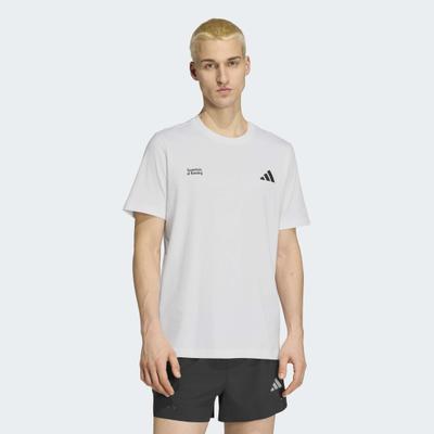 Laufshirt ADIDAS PERFORMANCE "RUN ESSENTIALS GRAFIK", Herren, Gr. 3XL, weiß, Obermaterial: 100% Baumwolle, Shirts Laufshirt, aus Baumwolle, für Erwachsene