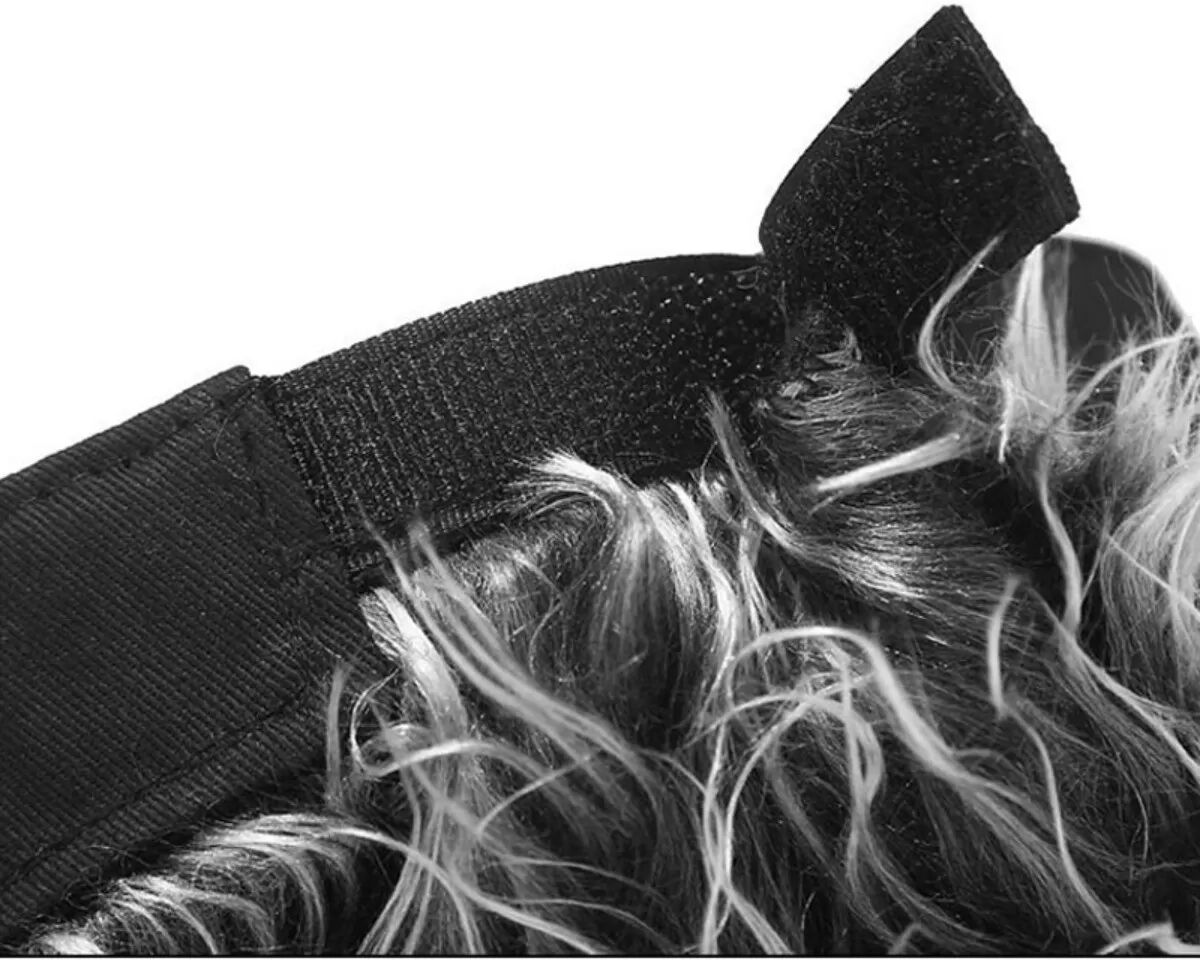 INF Baseballcap-Perücke – Integrierter Hut mit kurzer Perücke, Hochtemperaturfaser, natürlicher Stufenlook, leicht anzulegen Grau