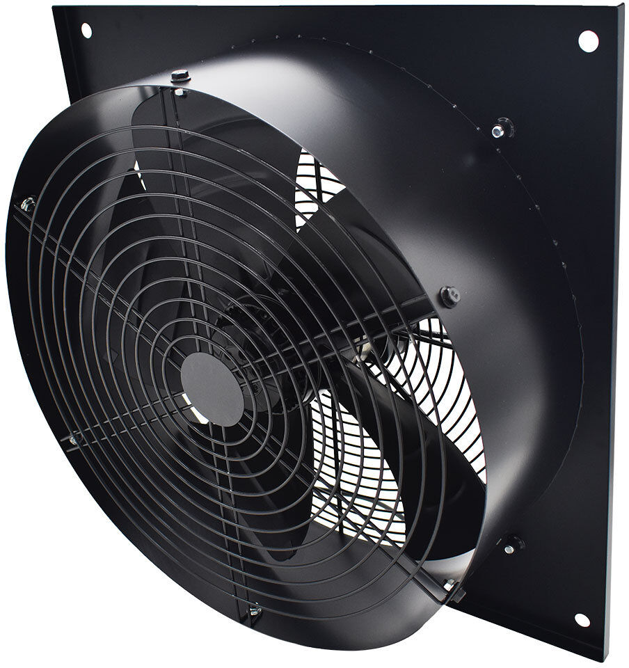 Living and Home Livingandhome Ventilation Wall-Mounted Exhaust Axial Fan 16-inch Matte Black 47cm H X 47cm W X 14cm D