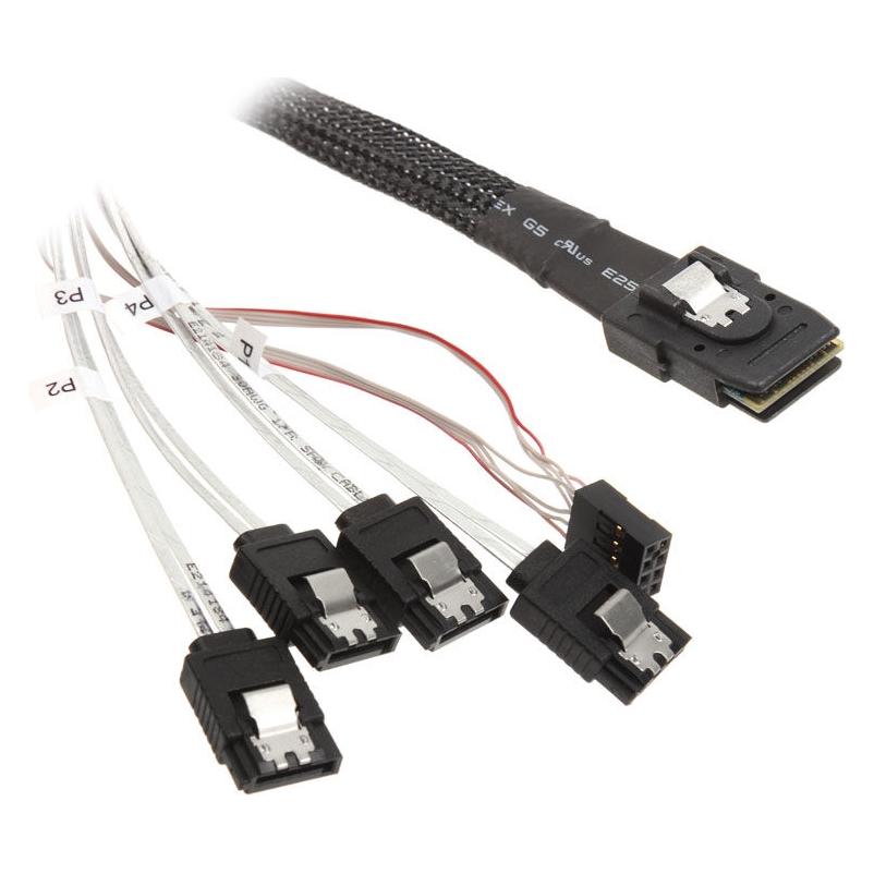 Silverstone SST-CPS03 Mini-SAS zu SATA Kabel (50 cm, Mini-SAS, SATA) (SST-CPS03)