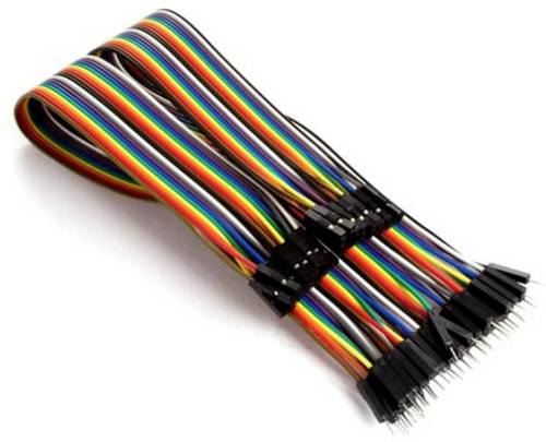 Whadda WPA428 Jumper-Kabel [40x Drahtbrücken-Stecker - 40x Drahtbrücken-Buchse] 15.00cm Bunt