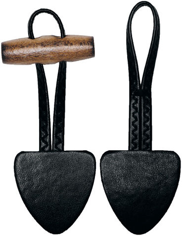 buttinette Knebelknopf-Verschlüsse "schwarz", 3,5 x 17,5 cm, im 2er-Set