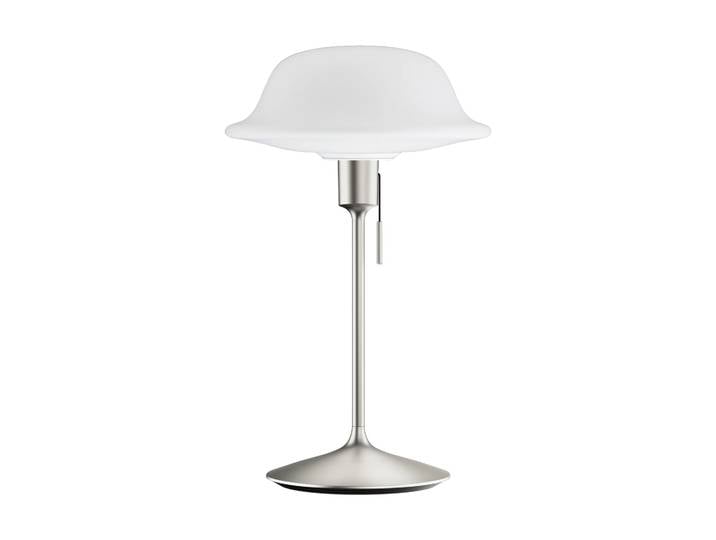 Umage Lampe de table Butler Blanc-Acier brossé