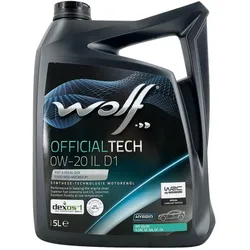 Wolf OfficialTech 0W-20 IL D1 5 l