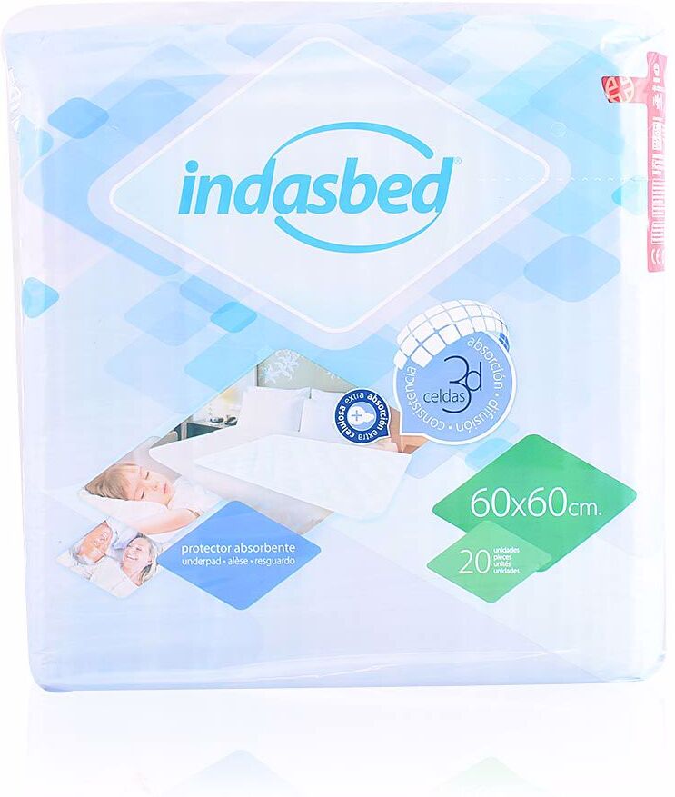 Indasec Indasbed protector absorbente 60x60 cm 20 u