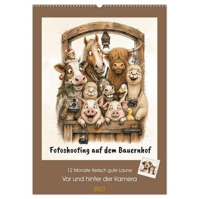 Fotoshooting auf dem Bauernhof (Wandkalender 2027 DIN A2 hoch), CALVENDO Monatskalender