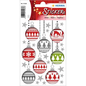 Herma Sticker Decor, 15269, Christbaumkugeln, 24 Aufkleber, 24 Stück