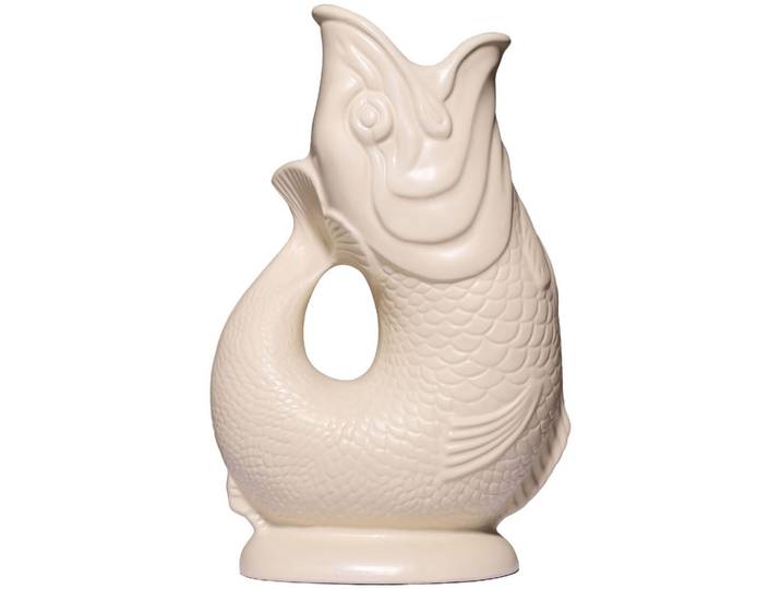 Gluckigluck Karaffe mit „Gluck-Gluck“-Geräusch 27,5/17/9,5 cm, Sandfarben, Keramik, Tiere, 1.2 L, Organisch, handgemacht, Geschirr, Kannen & Karaffen, Wasserkaraffen & Krüge