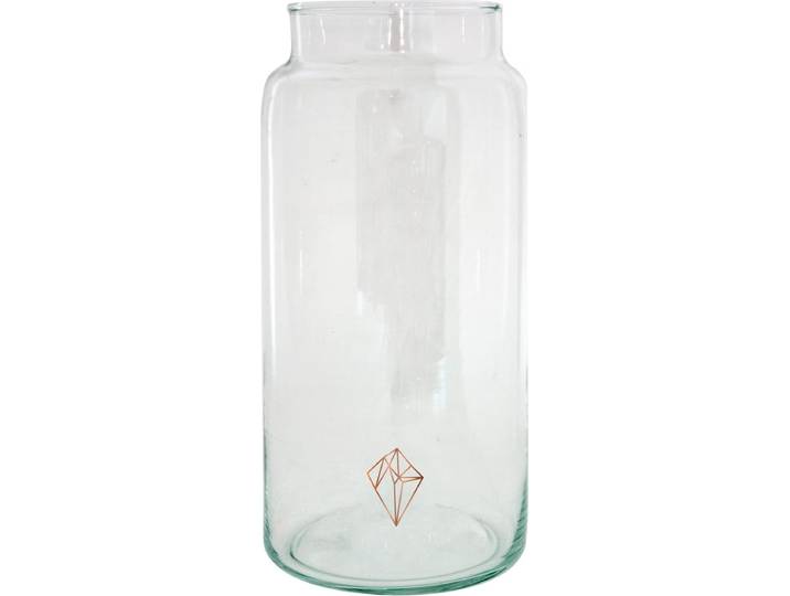 TAK Design Vaas Diamond L - Handgemaakt - Glas - Ø10 x 18 cm - Koper