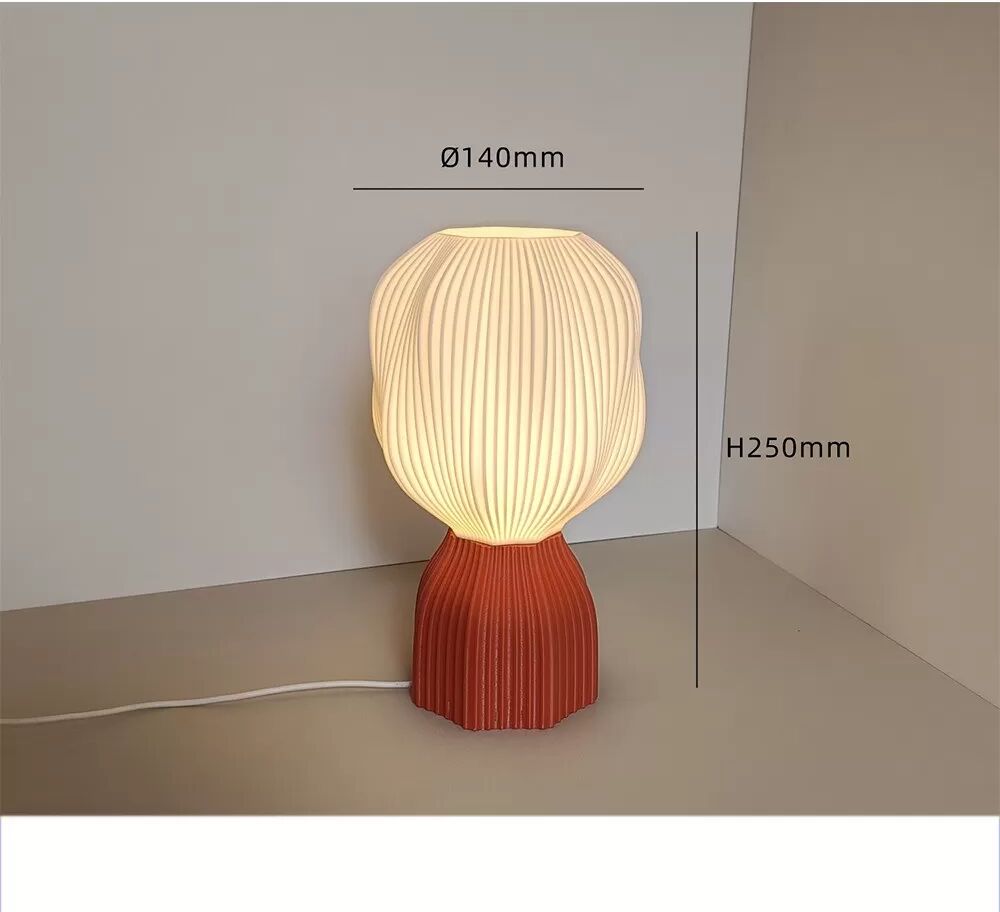 INF Lampe de chevet à base 3D à intensité variable USB - Veilleuse de chevet moderne