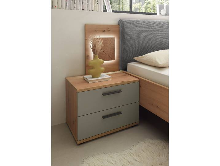 Nachtkommode 60 x 45 x 38cm Braun/Salbei