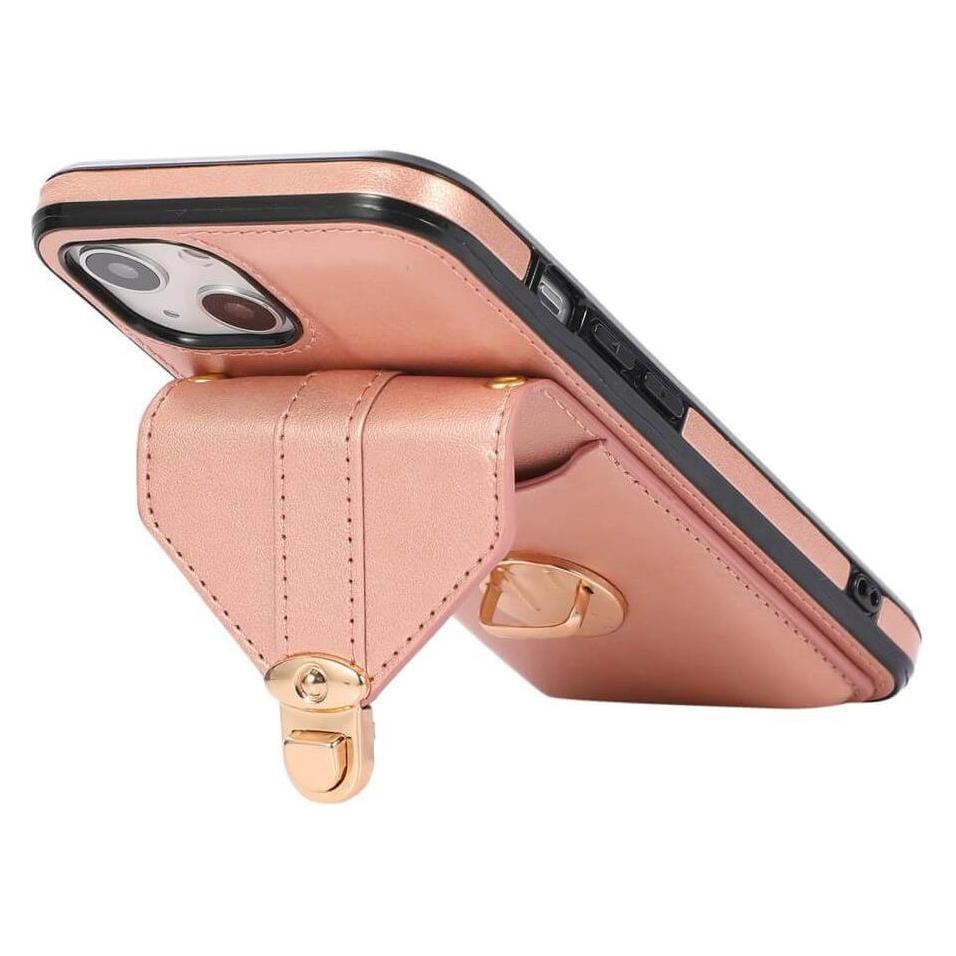 Cover-Discount iPhone 15 Plus - Schutzhülle Case mit Tasche rosa (Apple iPhone 15 Plus) (660155749D)