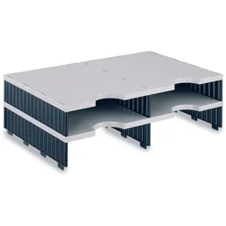 styro Sortierstation DIN C4 4-Fach  grau/schwarz