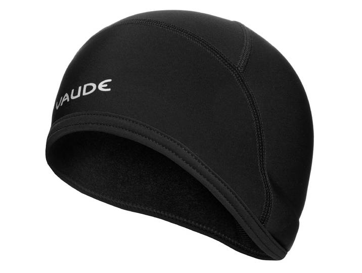 Unterhelmmütze VAUDE BIKE WARM CAP , Gr. S (53/55), schwarz, Materialmix, unifarben, Mützen Unterhelmmütze, sportlicher Stil, aus Polyester und Elasthan, mit Logodruck