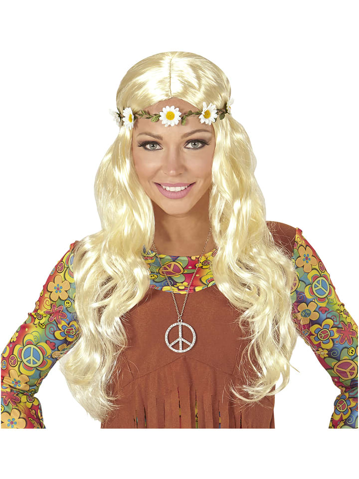 Carnival Party Perücke in Gold/ Bunt - onesize