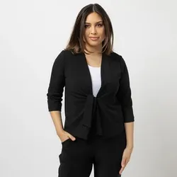 KIM & CO. Jacke, 3/4-Arm Ponti Crepe Jersey Bindeband figurumspielend