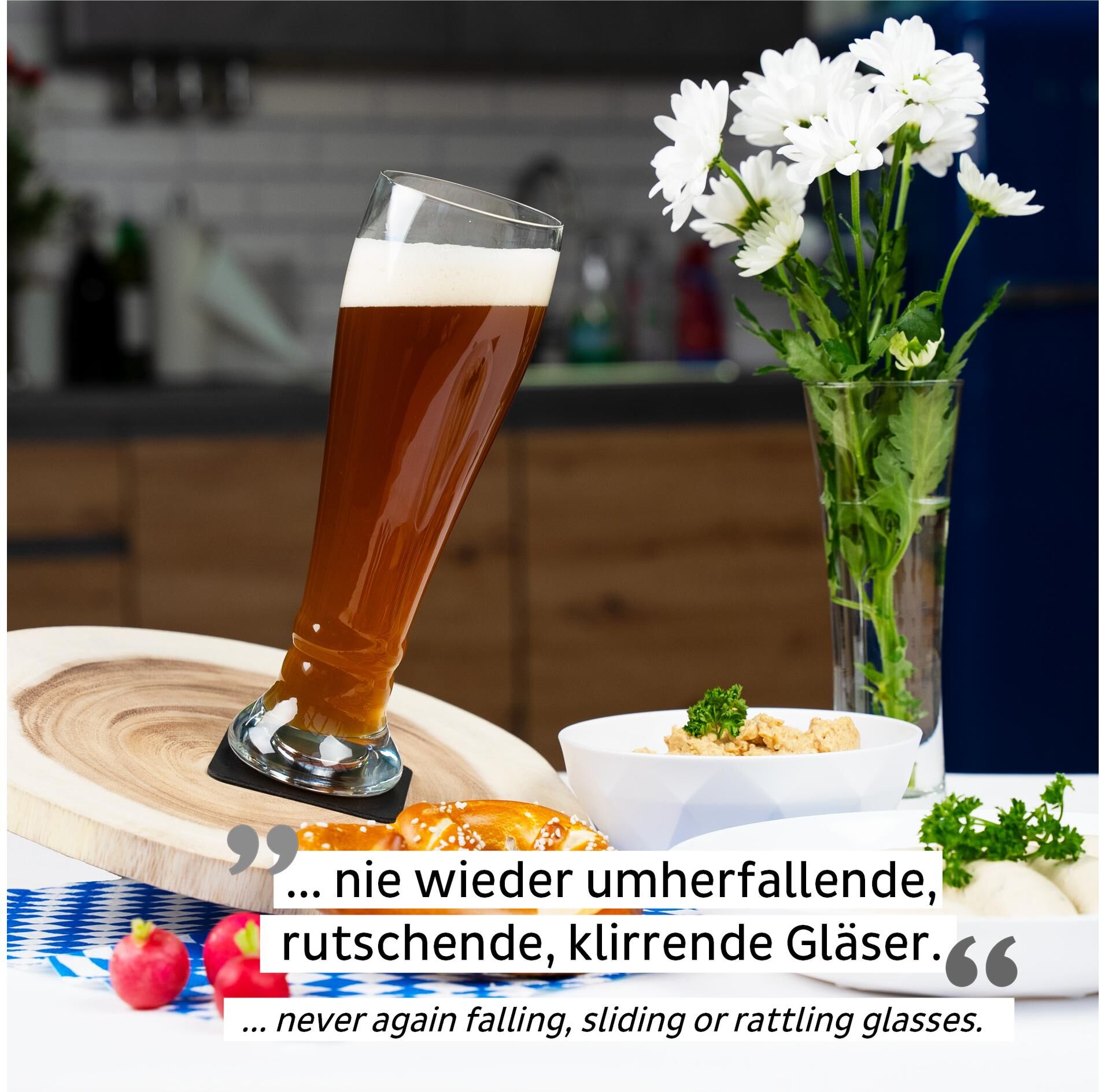 Bierglas "Weizenbier", transparent, SILWY MAGNETIC SYSTEM, Trinkgefässe, 500ml, Kristallglas, Bierglas transparent 500ml