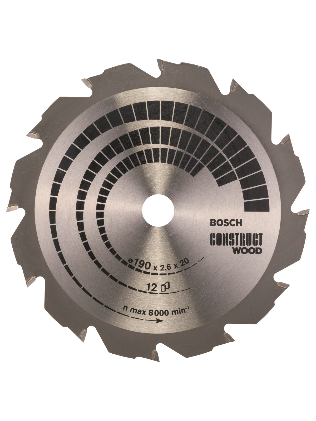 Bosch RUNDSAVKL CONSTRUCT 12T Ø190X2.6X20/16MM