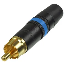 NEUTRIK® Cinch (RCA), 2-pol , Kunststoff-, Löttechnik-Kabelstecker, vergoldete(r) Kontakt(e), gerade, schwarz