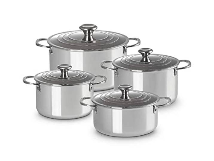 Le Creuset 4-teiliges Topfset aus 3-ply PLUS Edelstahl, 96605400000000