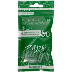 50 Stück XTRA Slim Aktivkohlefilter im Beutel Ø 5,9 mm - Grün