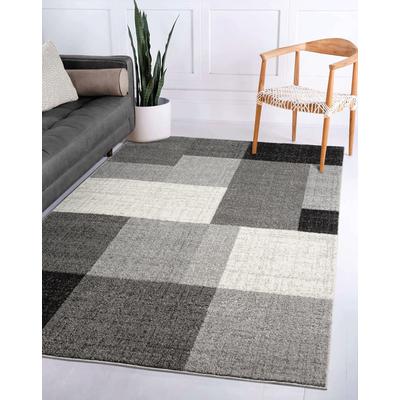 Teppich THE CARPET "Pearl", grau, B:200cm H:11mm L:280cm, Polypropylen, Teppiche, Teppich, moderner dichter Wohnzimmer Teppich Konturenschnitt