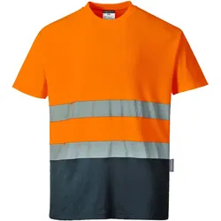 Warnschutz T-Shirt "S173" Komfort - M - orange/marine