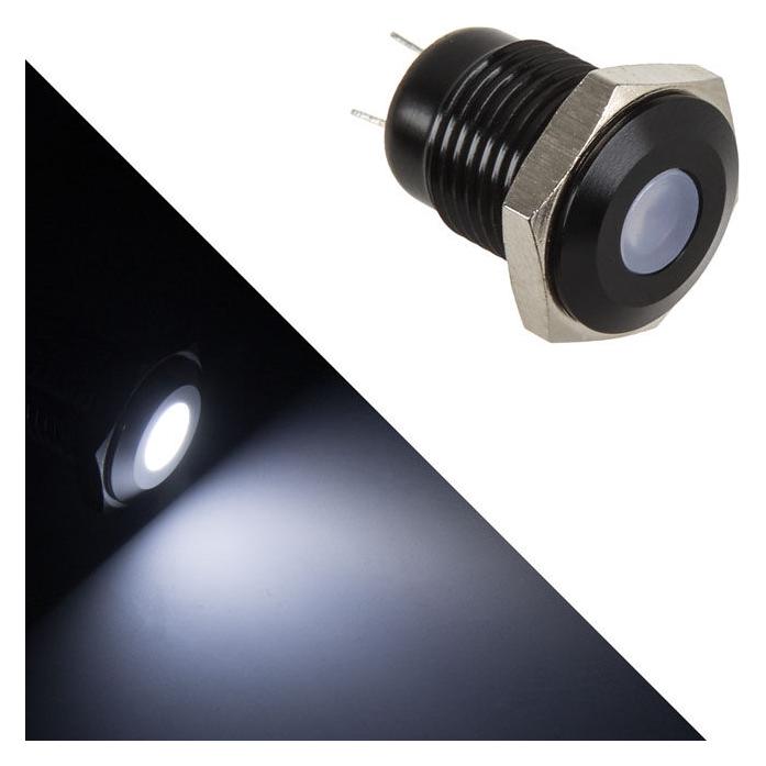 Lamptron Vandalismus-gesicherte LED - weiss, schwarze Fassung (Weiss) (LAMP-SW2004-H)