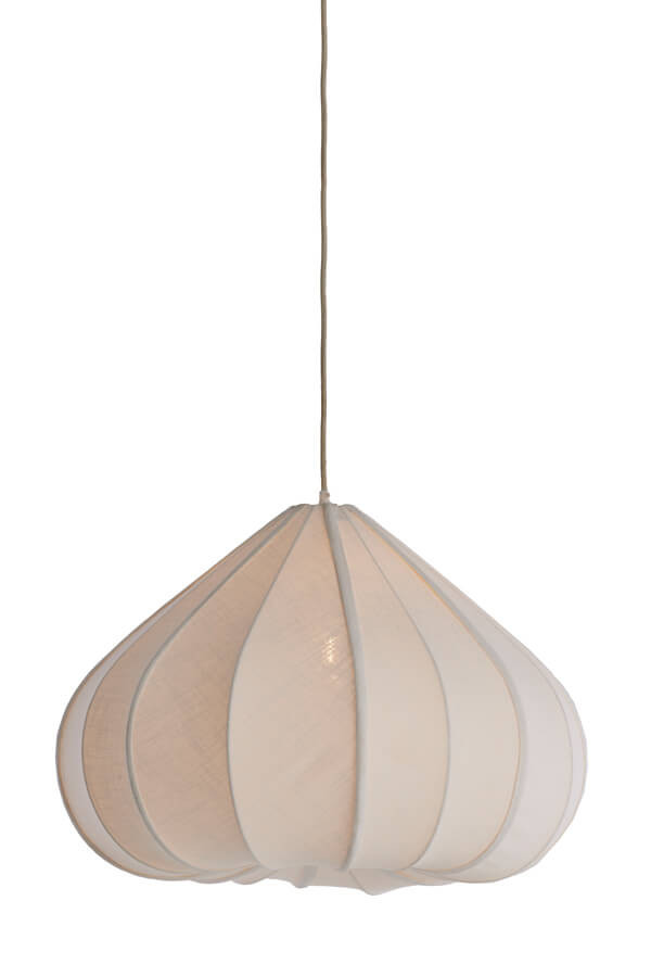 Light & Living Zubeda hanglamp wit textiel B: 58,5 cm, H: 40 cm