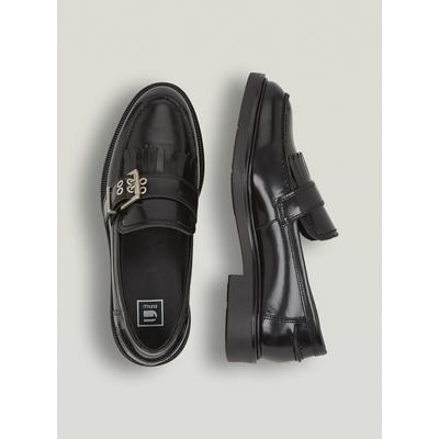 Loafer G-STAR "Vacum Loafer", Damen, Gr. 39, schwarz, 100% Leder, Schuhe Loafer